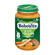 BoboVita, jarzynki z cielęciną i kluseczkami, 8 m+, 190 g https://azcdn.doz.pl/image/d/product/43128513-scale-180x180.webp