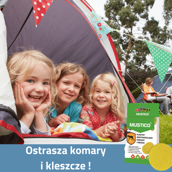 Mustico, plastry odstraszające komary i meszki, 12 szt.