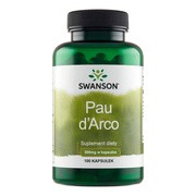 Swanson Pau d'Arco, 500 mg, kapsułki, 100 szt.        