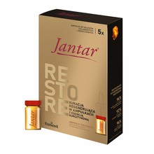 Jantar Restore, kuracja regenerująca z esencją bursztynową dla włosów zniszczonych i osłabionych, 5 x 5 ml