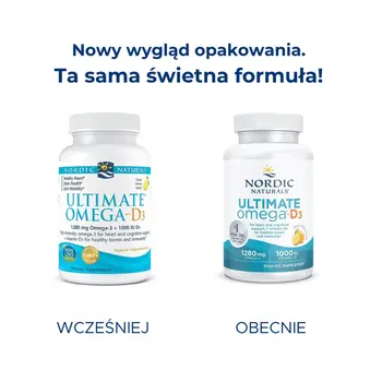 Nordic Naturals, Ultimate Omega-D3 1280 mg, kapsułki, smak cytrynowy, 60 szt.