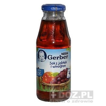Gerber BF sok, jabłka i winogrona, 100%, 300 ml