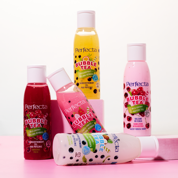 Perfecta Bubble Tea, skoncentrowany żel pod prysznic, Exotic Fruits + Czarna Herbata, 100 ml