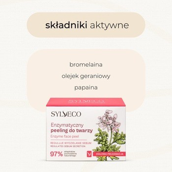 Sylveco, peeling enzymatyczny do twarzy, 75 ml