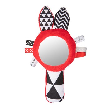 Canpol Babies, zabawka kontrastowa z piszczkiem i lusterkiem SENSORY TOYS, 1 szt.