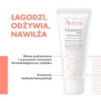 Zestaw Avene Eau Thermale żel oczyszczający Cleanance 200 ml + krem łagodzący Hydra 40 ml
