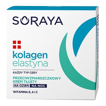 Soraya Kolagen + Elastyna, przeciwzmarszczkowy krem tłusty na dzień i na noc, 50 ml