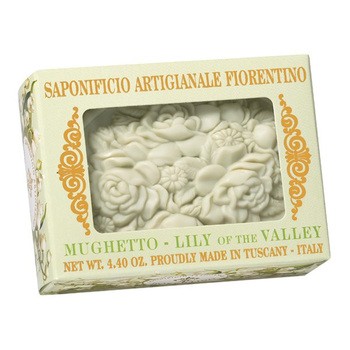 Saponificio Artigianale Fiorentino, naturalne mydło w pudełku z okienkiem, konwalia, 125 g