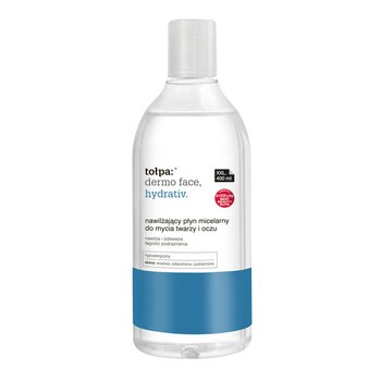 Tołpa Dermo Face Hydrativ, nawilżający płyn micelarny do mycia twarzy i oczu, 400 ml