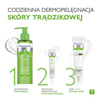 Pharmaceris T Medi Acne-Pointgel, żel punktowy na miejscowe zmiany mikrozapalne, 10 ml