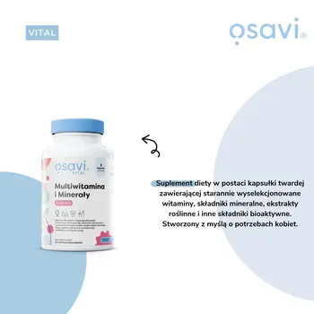 Osavi Multiwitamina i Minerały Kobieta, kapsułki twarde, 90 szt.