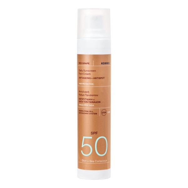 Korres Korres Red Grape, Schutzcreme für das Gesicht SPF 50, 50 ml — Inhaltsstoffe und Bewertung