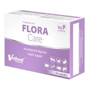 Vetfood Flora Care, synbiotyk wspierający mikroflorę jelitową dla psów i kotów, kapsułki, 60 szt. https://azcdn.doz.pl/image/d/product/2c074509-scale-180x180.png