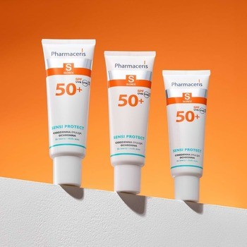 Pharmaceris S Sensi Protect, codzienna emulsja ochronna z kwasem hialuronowym do twarzy i okolic oczu SPF 50+, 50 ml