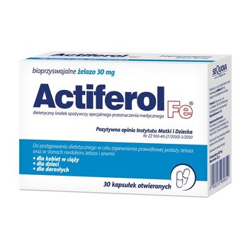 Actiferol Fe, 30 mg, kapsułki, 30 szt.