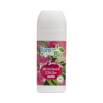 Born To Bio, dezodorant BIO Dzika Róża, roll-on, 75 ml