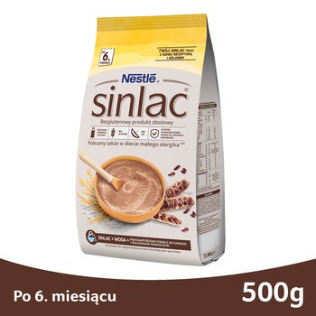Nestle Sinlac, bezglutenowy produkt zbożowy, po 6. miesiącu, 500 g