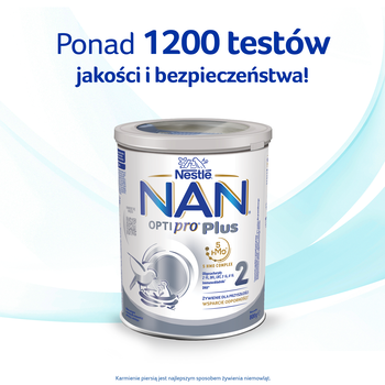 Nestle Nan Optipro Plus 2, 5 HMO, mleko następne dla niemowląt powyżej 6. miesiąca, 800 g