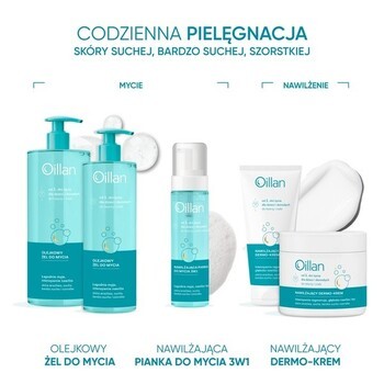 Zestaw Oillan, olejkowy żel do mycia, 400 ml + Baby, ochronne mleczko do ciała, 100 ml