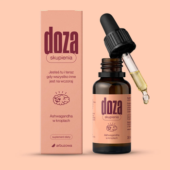 Doza Skupienia Ashwagandha, krople, smak arbuzowy, 30 ml