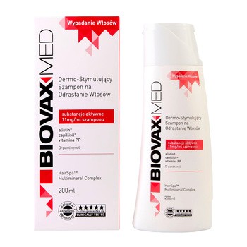 BiovaxMed, dermo-stymulujący szampon na odrastanie włosów, 200 ml