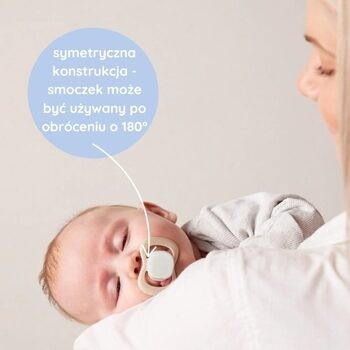 B.box, symetryczny smoczek silikonowy 0-6 m., Glow in the Dark, Sky + Sage, 2 szt.