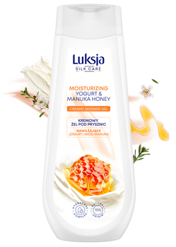 Luksja Silk Care, żel pod prysznic, Yogurt & Manuka Honey, 500 ml