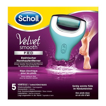 Scholl Velvet Smooth, Wet&Dry, elektryczny pilnik do stóp, 1 szt.