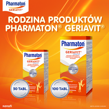 Zestaw 2x Pharmaton Geriavit, tabletki powlekane, 100 szt.