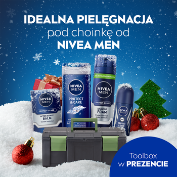 Zestaw Promocyjny, Nivea Men, TechMaster, Antyperspirant, 50 ml + Ochronna pianka do golenia, 200 ml + Nawilżający balsam po goleniu, 100 ml + Żel pod prysznic 3 w 1, 250 ml