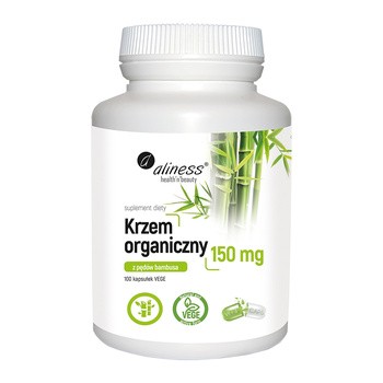 Aliness Krzem Organiczny z pędów bambusa 150 mg , kapsułki, 100 szt.