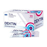 Dextin, 25 mg, roztwór doustny w saszetce, 10 ml, 20 sasz.        