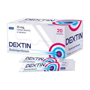 Dextin, 25 mg, roztwór doustny w saszetce, 10 ml, 20 sasz.