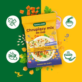 Bakalland, Chrupiący mix do zup z ciecierzycą, 75 g