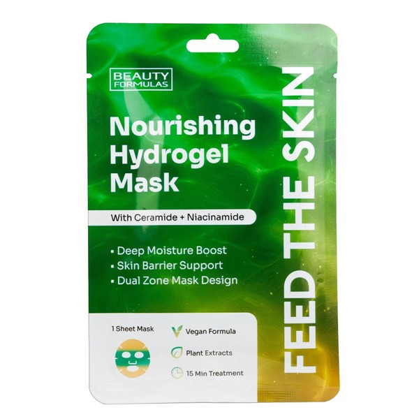 Beauty Formulas Beauty Formulas, Hydrogel Maske pflegend mit Ceramiden und Niacinamid, 1szt. — Inhaltsstoffe und Bewertung