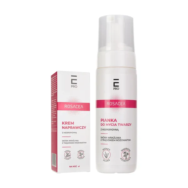 Набор Enilome Pro Rosacea: ночной крем и очищающая пенка, для чувствительной кожи