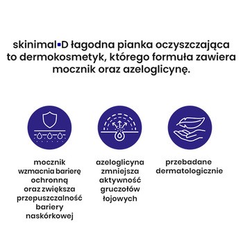 Skinimal D, łagodna pianka oczyszczająca, 200 ml