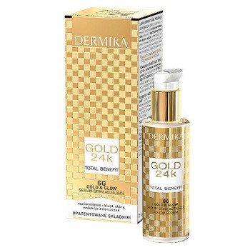 Dermika Gold 24K Total Benefit Gold&Glow, serum odmładzające, 30 ml