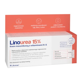 Linourea 15%, krem mocznikowy z witaminami A i E, 50 g