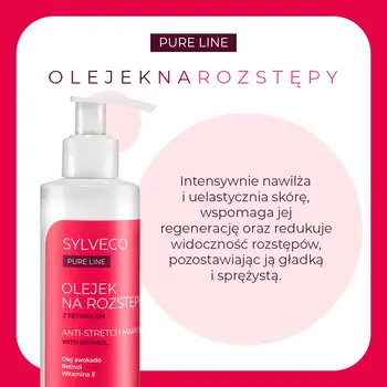 Sylveco Pure Line, olejek na rozstępy, 200 ml