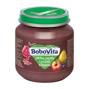 alt BoboVita, deser jabłka, jagody i gruszki Williamsa, 4m+,125 g