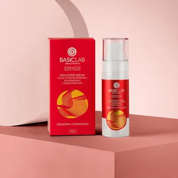 BasicLab Esteticus, serum z 0,3% retinolu, 3% witaminą C i koenzymem Q10, 30 ml