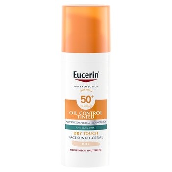 Eucerin Oil Control SPF 50+, żel-krem ochronny barwiący, 50 ml