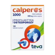 Calperos 1000, 400 mg jonów wapnia, kapsułki twarde, 100 szt.
