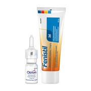 Zestaw Otrivin 0.1% aerozol do nosa, 10 ml + Fenistil, żel, 50 g, tuba