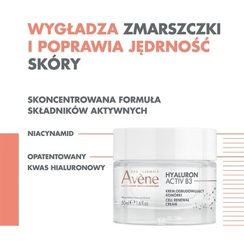 Avene Eau Thermale Hyaluron Activ B3, krem odbudowujący komórki, 50 ml