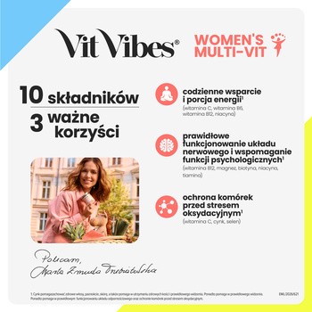 Vit Vibes Women's Multi-Vit, żelki, smak pomarańcza-mango, 60 szt.