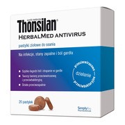 Thonsilan HerbalMed Antivirus, pastylki do ssania, ziołowe, 20 szt. https://azcdn.doz.pl/image/d/product/79a69a66-scale-180x180.png