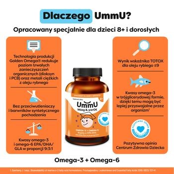 UmmU Mózg & wzrOK 8+, kapsułki miękkie, 240 szt.