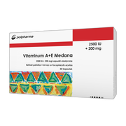 Vit. A+E Medana, 2500 IU+200 mg, kaps.elast., 50 szt